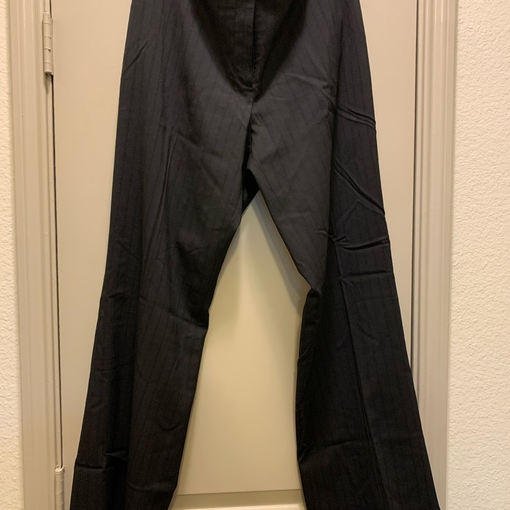 Women’s black on black pinstripe pants